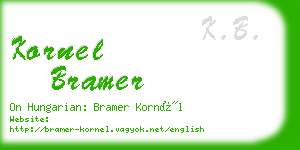 kornel bramer business card